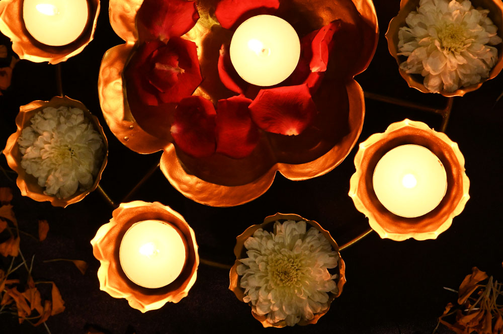 Floating Flowers Designer Floral Urli