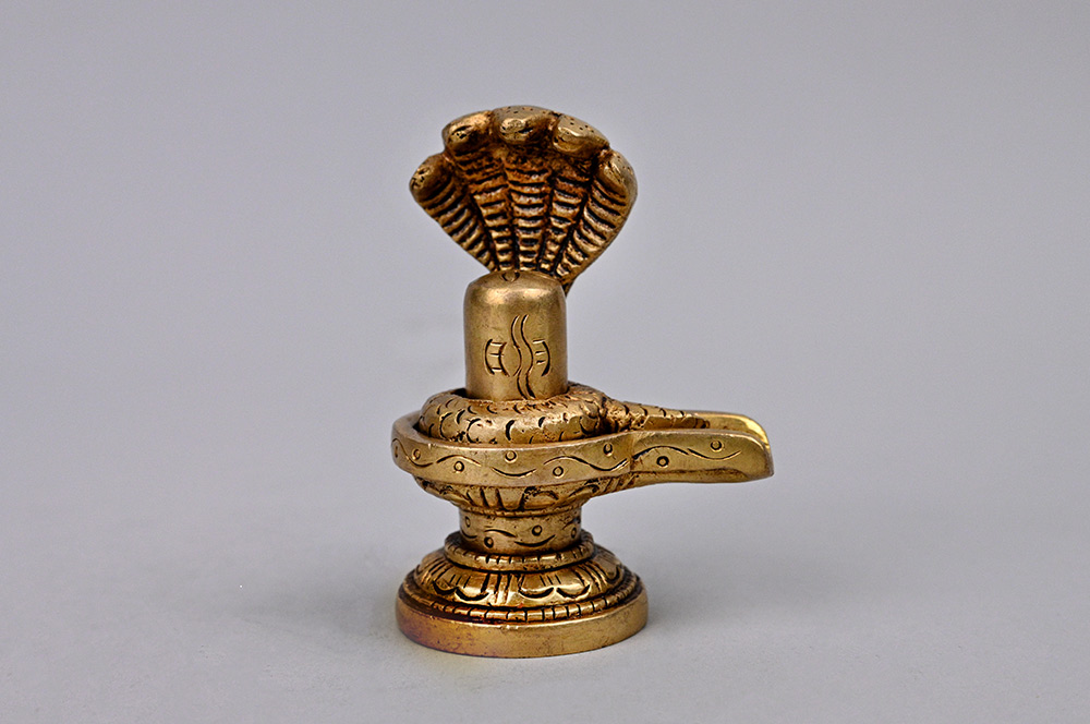 Shivaling With Vasuki Brass Idol