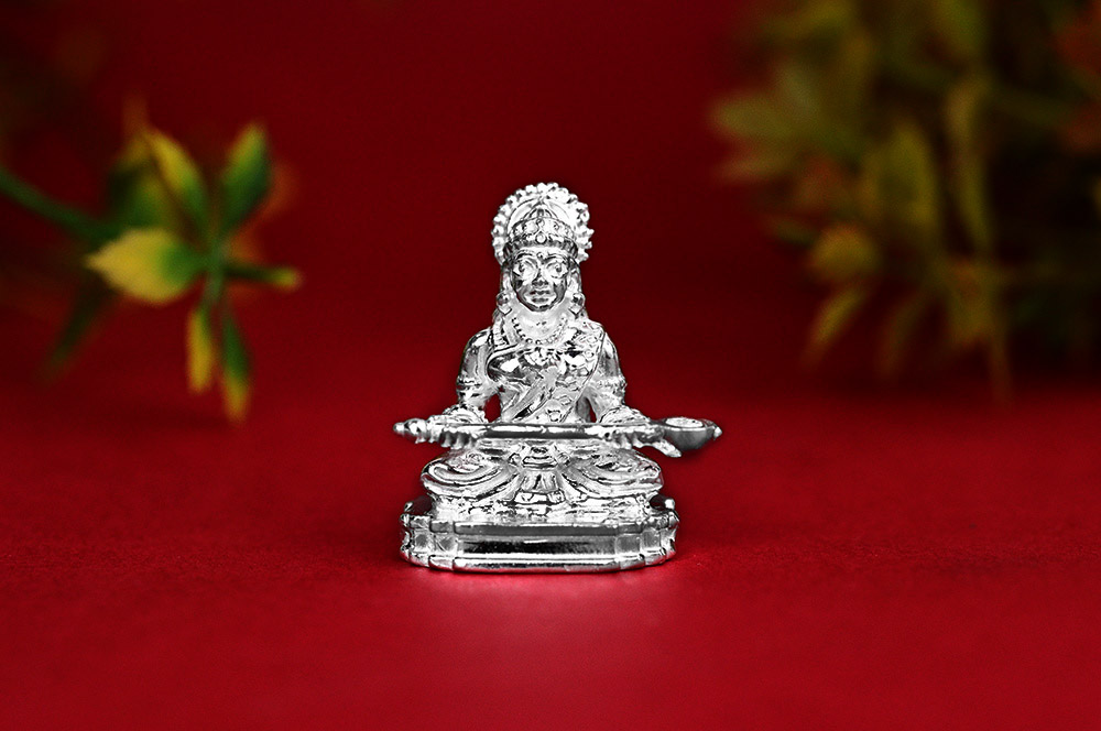 Goddess Annapurna 925 Sterling Silver Idol