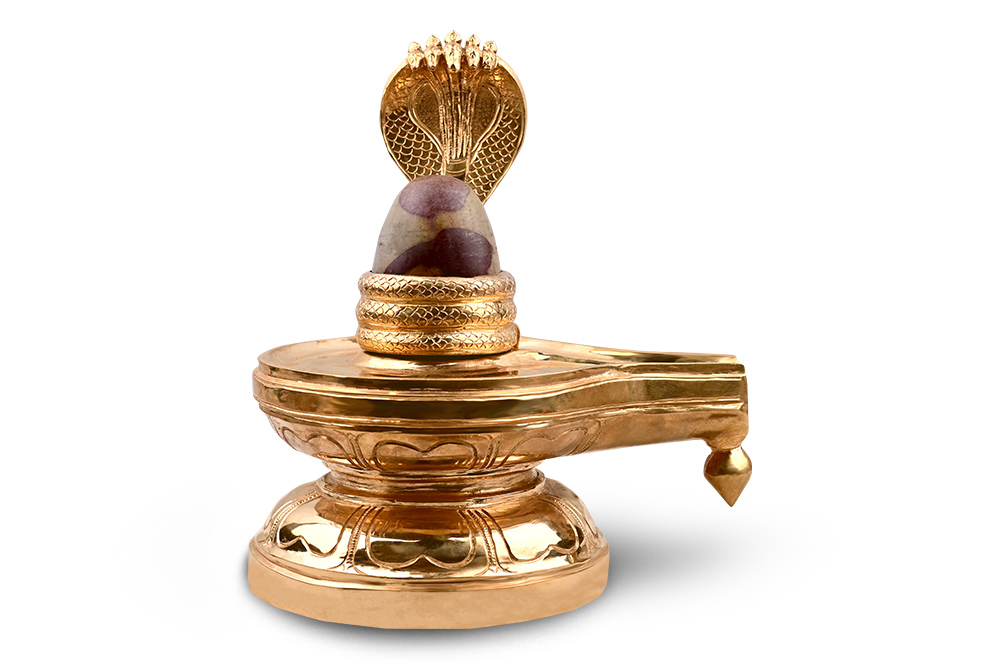 Bronze Jaldhari Yoni Base With Lingam & Snake (10 inches)