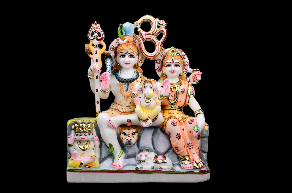 Shiv Parivar Marble Idol