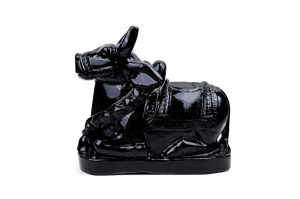 Nandi Shiva Vahan Black Marble Idol