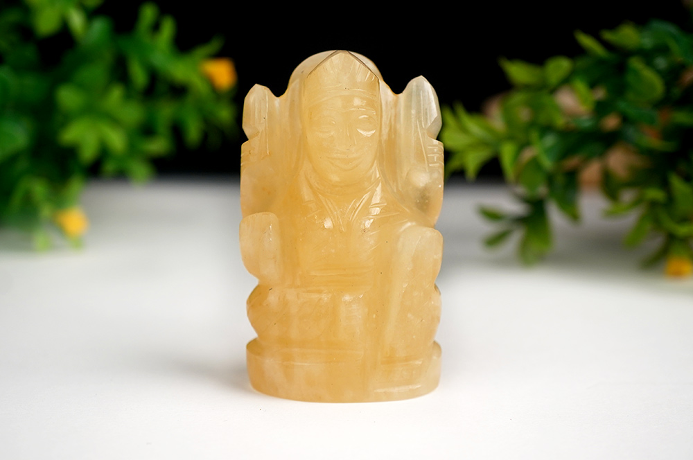 Laxmi in Yellow Jade - 119 gms