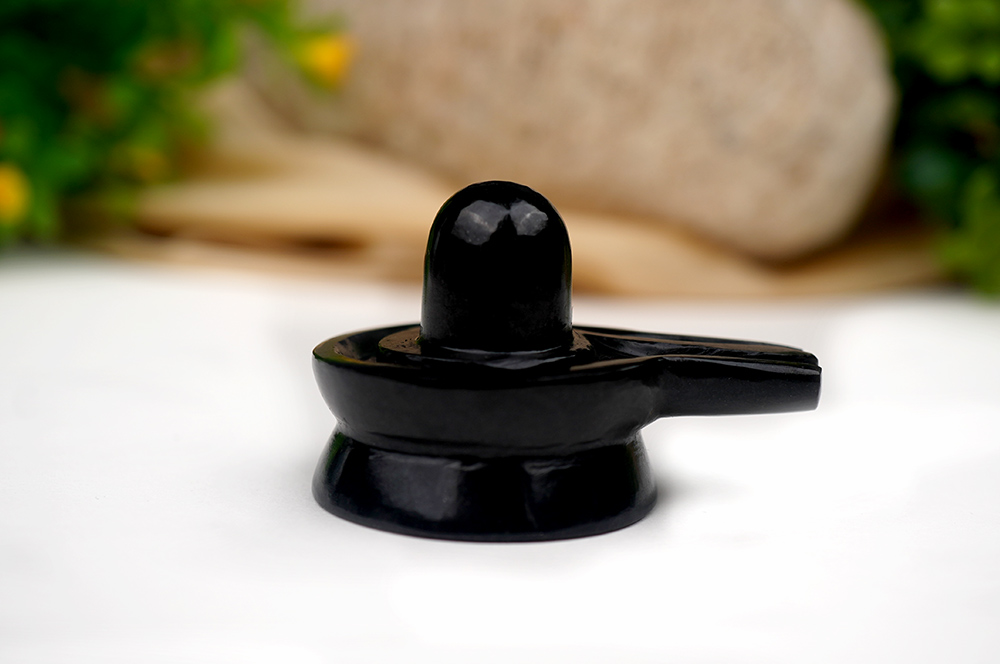 Black Agate Shivling - 59 gms
