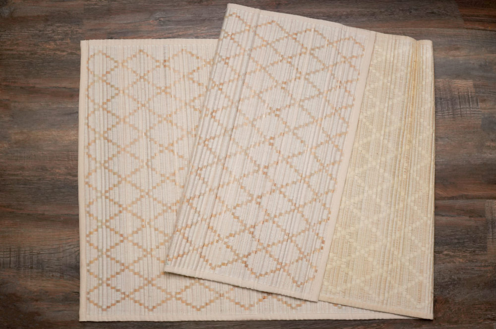 Natural Sambhu Straw Grass & Cotton Yoga Mat