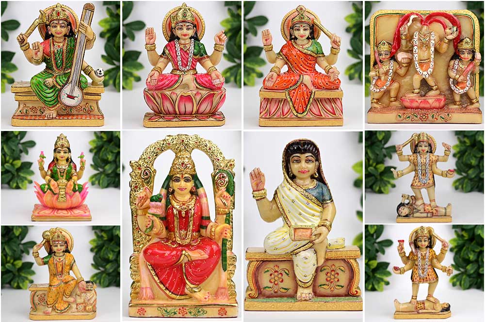 Dus Mahavidya Yellow Aventurine Set of 10 Idols