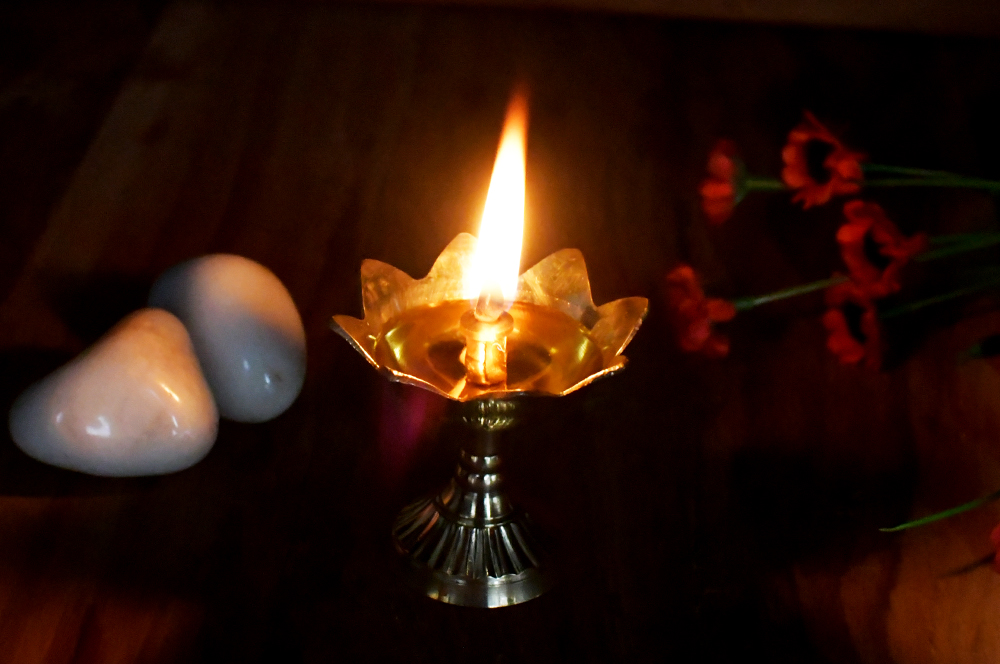 Brass Flower Diya