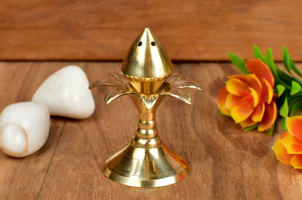 Kalash Design Brass Agarbatti Incense Stand