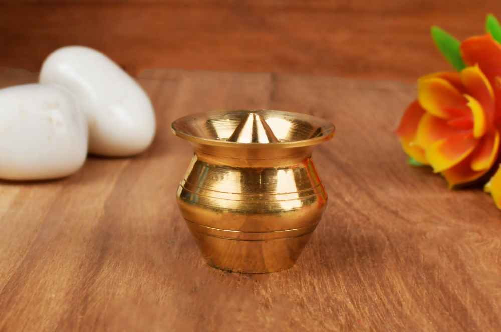 Kalash Design Brass Agarbatti Incense Stand