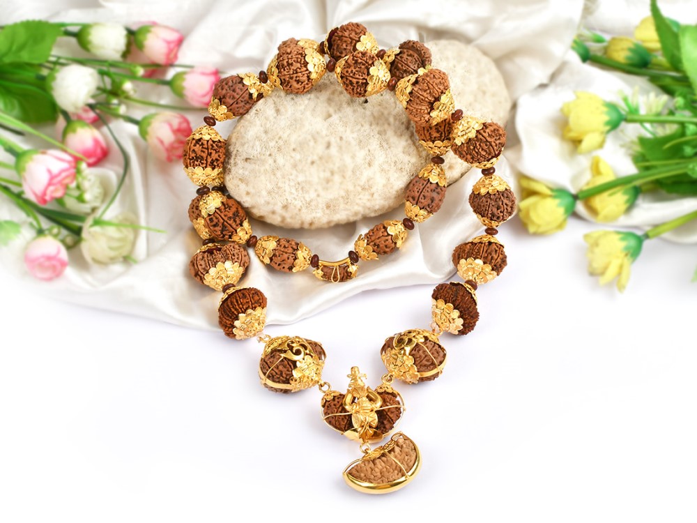 Indrakshi Mala in Pure Gold