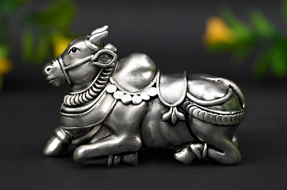Nandi in Pure Silver