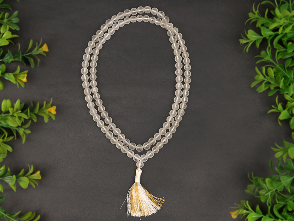 Om Printed Sphatik Mala