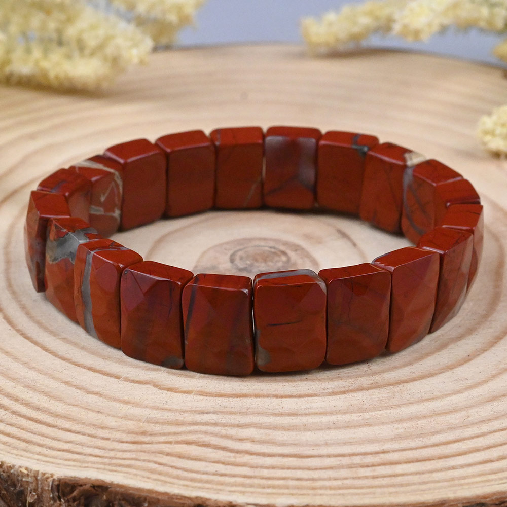 Red Jaspar Faceted Bracelet