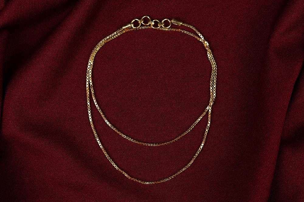 22K Gold Curb Chain - 15.5 inches