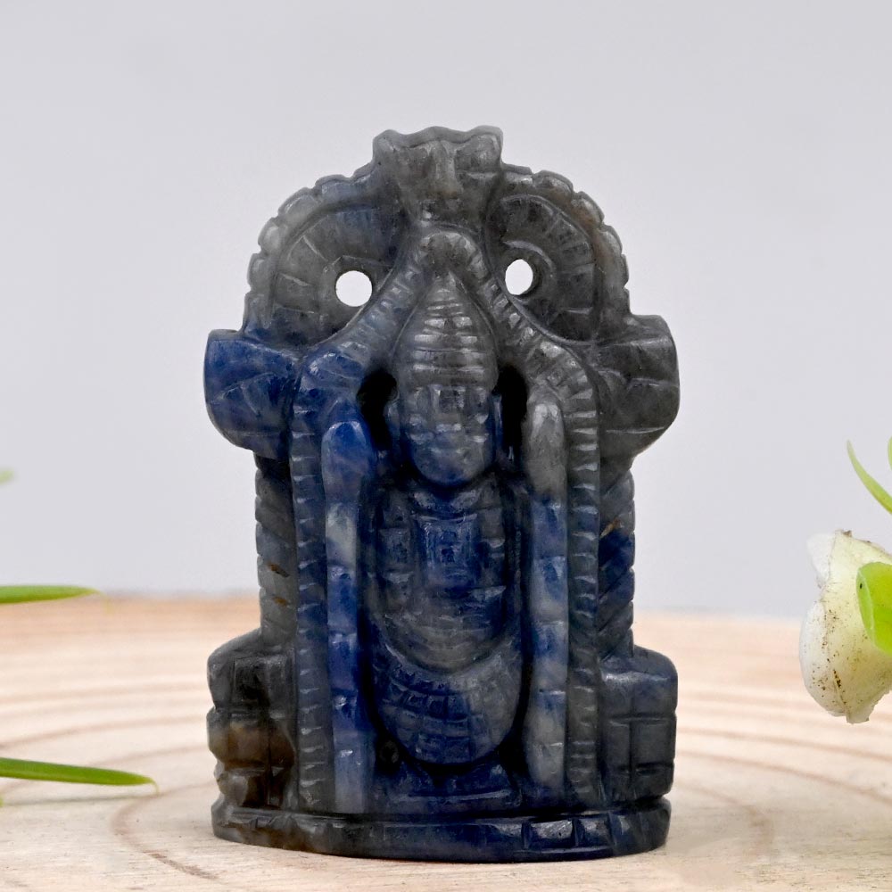Tirumalai Balaji in Blue Sapphire 128 Carat