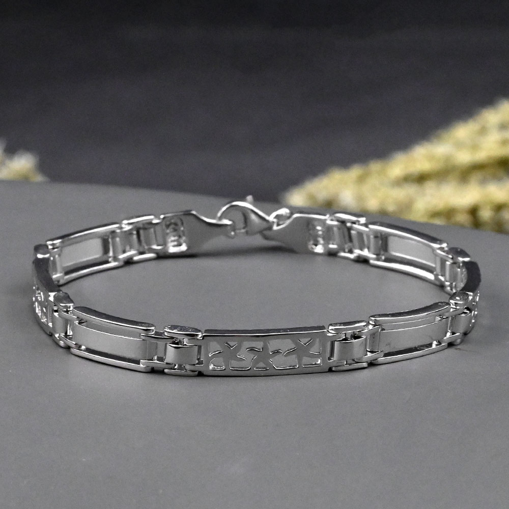 925 Silver Vintage Designer Link Chain Bracelet