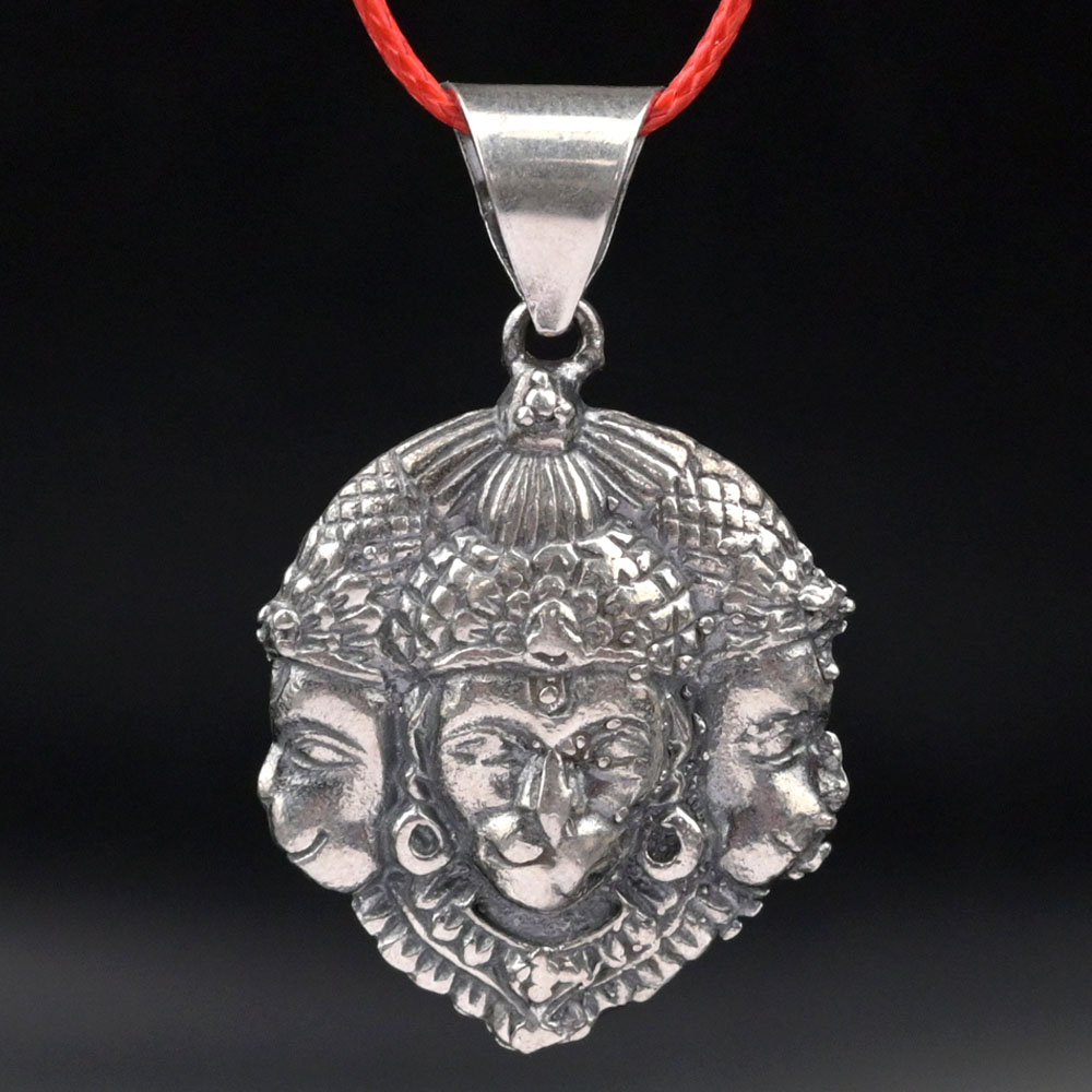 Trimukhi Hanuman 925 Silver Pendant