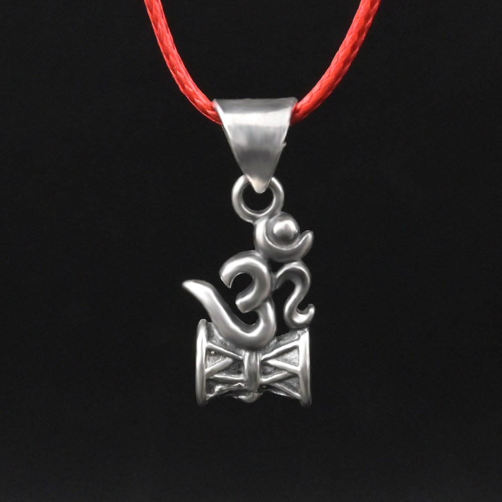 Om & Damru 925 Silver Pendant