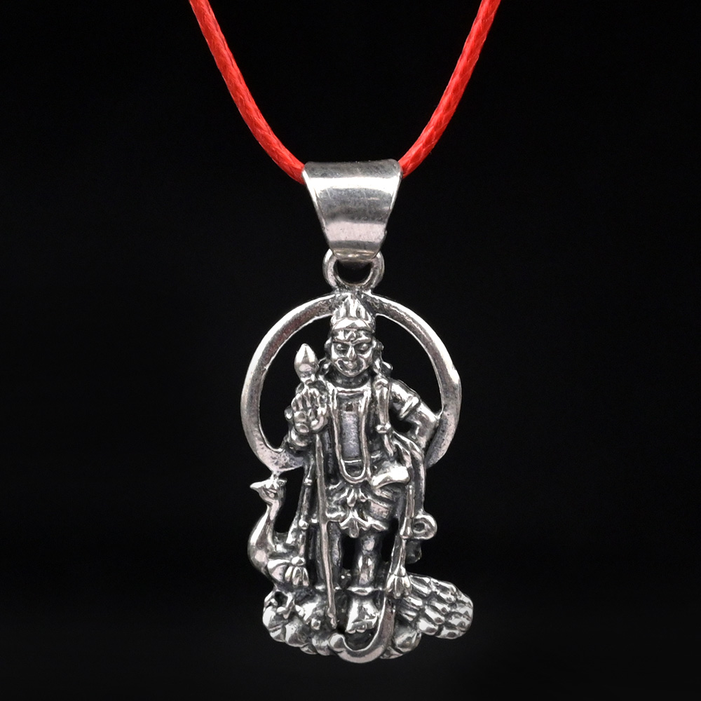 Murugan Swamy (Kartikeya) 925 Silver Pendant