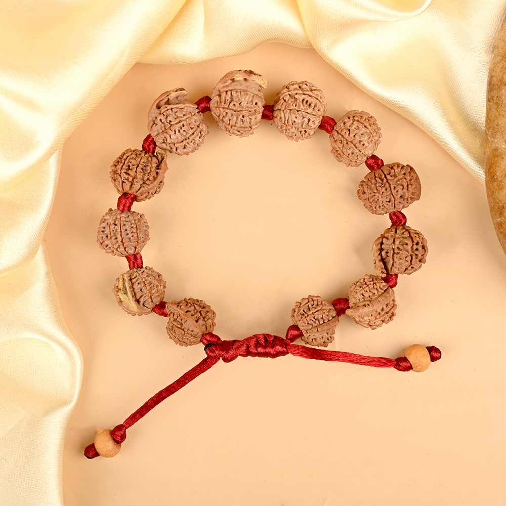 9 Mukhi Ganesh Rudraksha Adjustable Bracelet