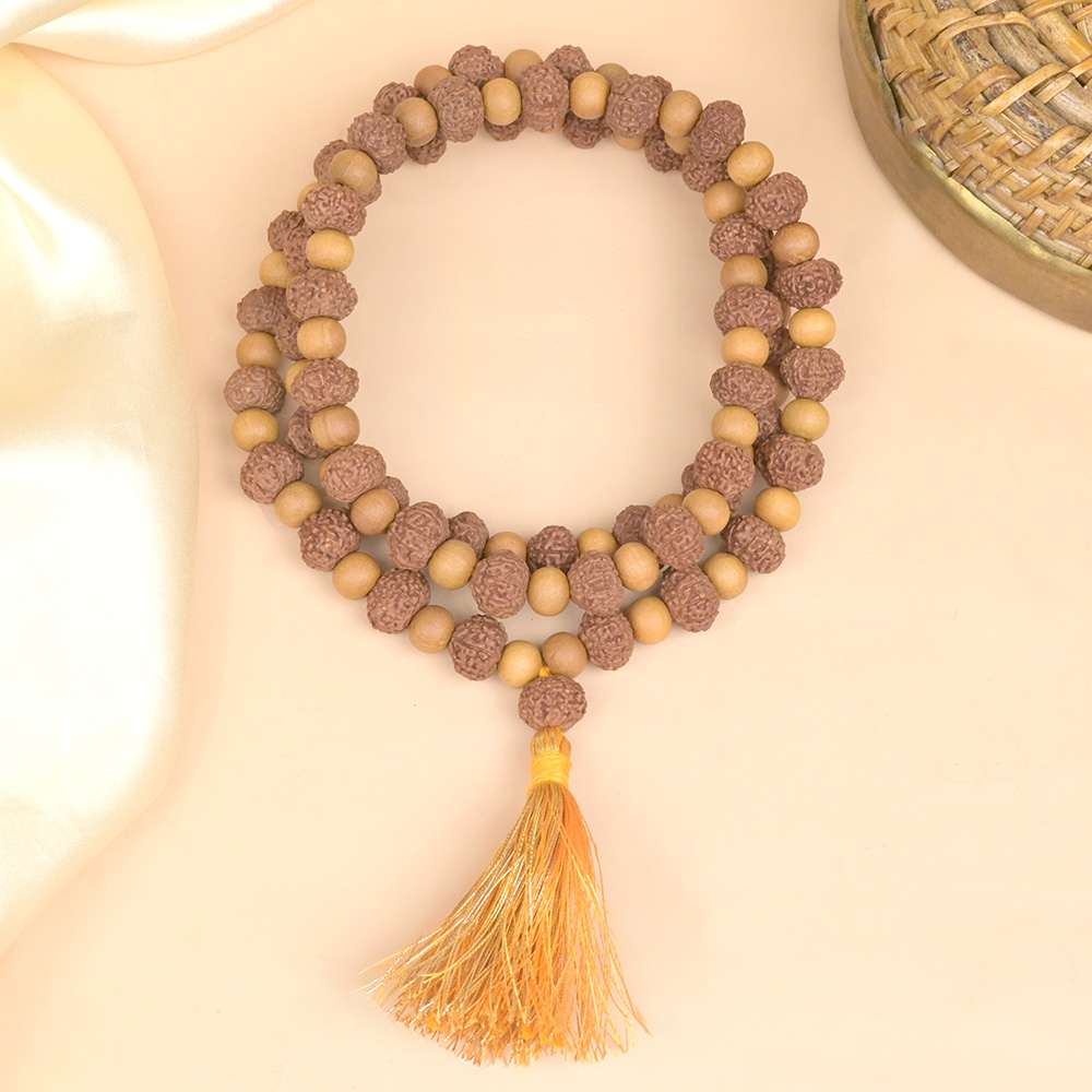 10 Mukhi Rudraksha x Sandalwood Mala