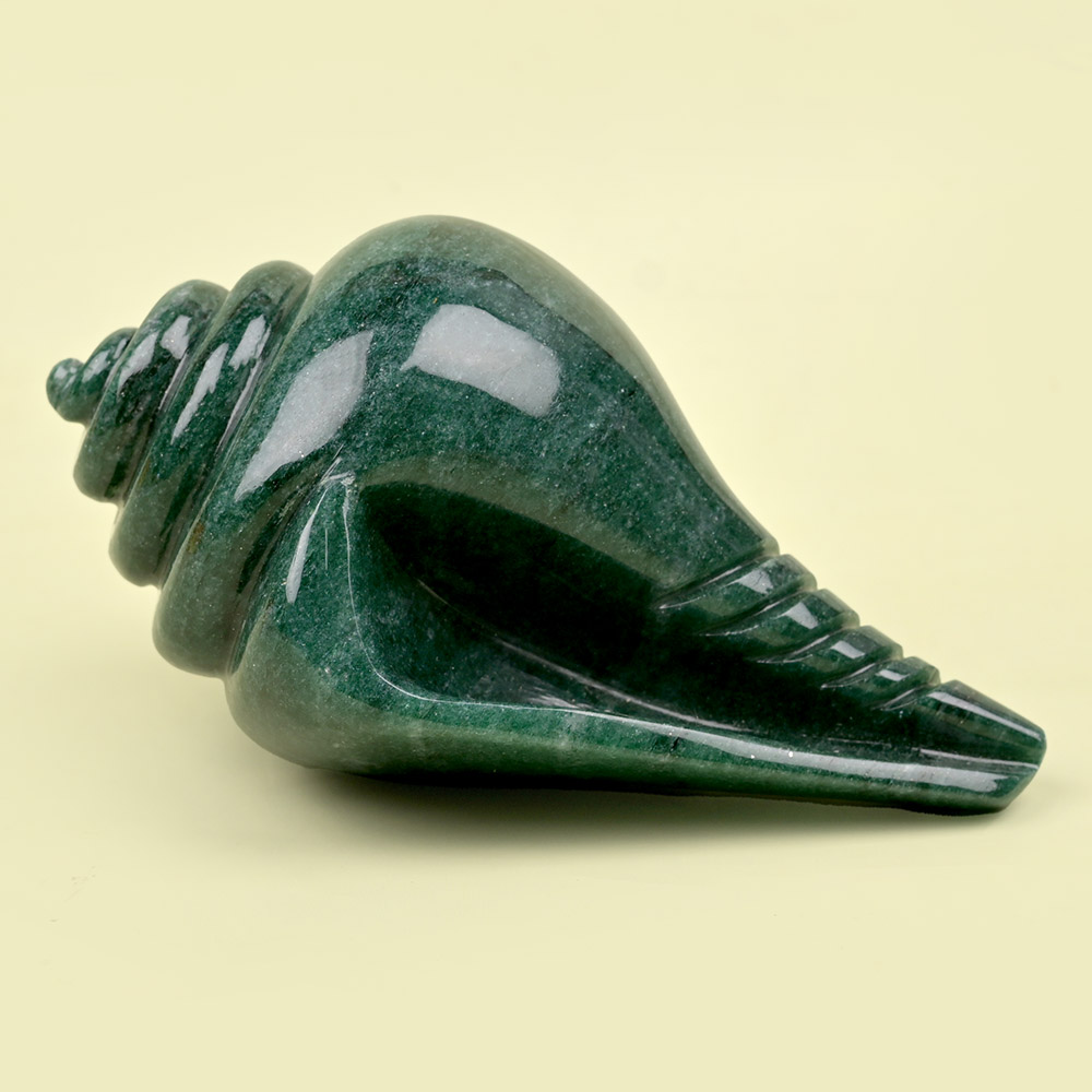 Green Aventurine Shankh - 648 gms