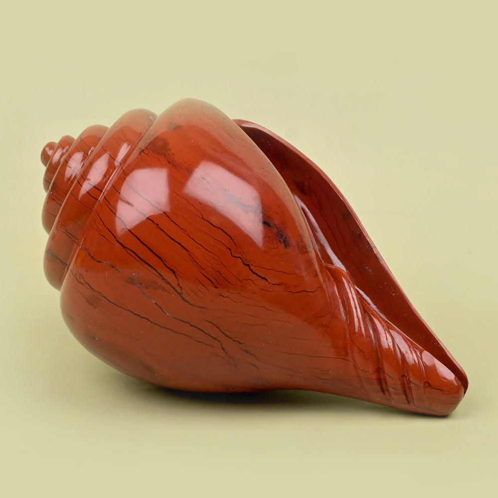 Red Jasper Shankh - 1.472 Kgs