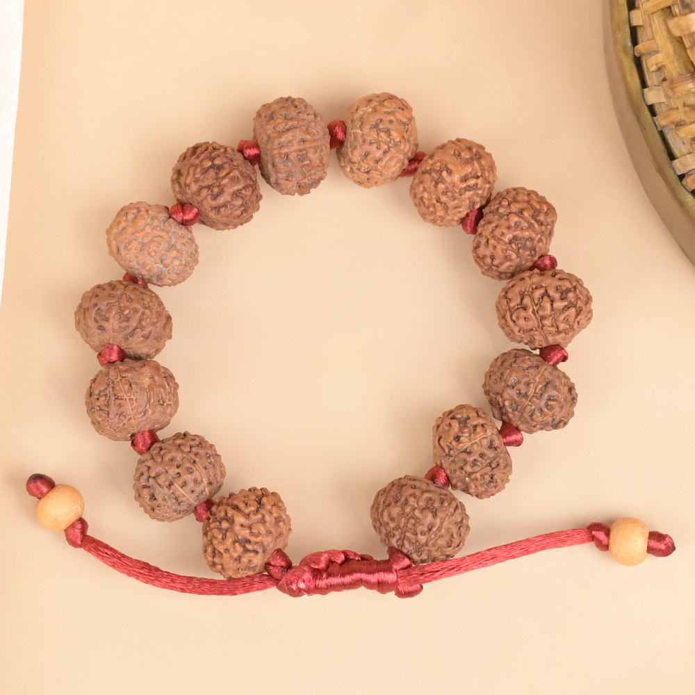 9 Mukhi Rudraksha Adjustable Bracelet