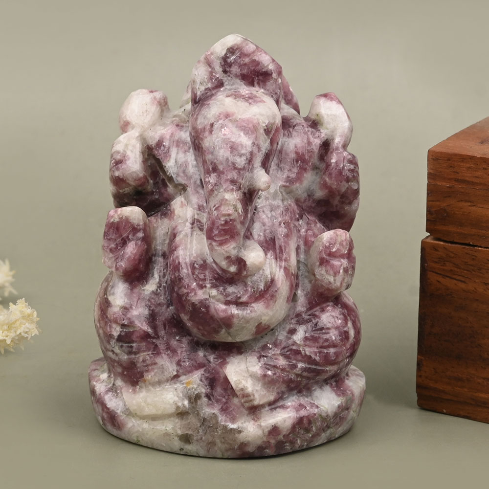 Lepidolite Ganesha - 203 gms
