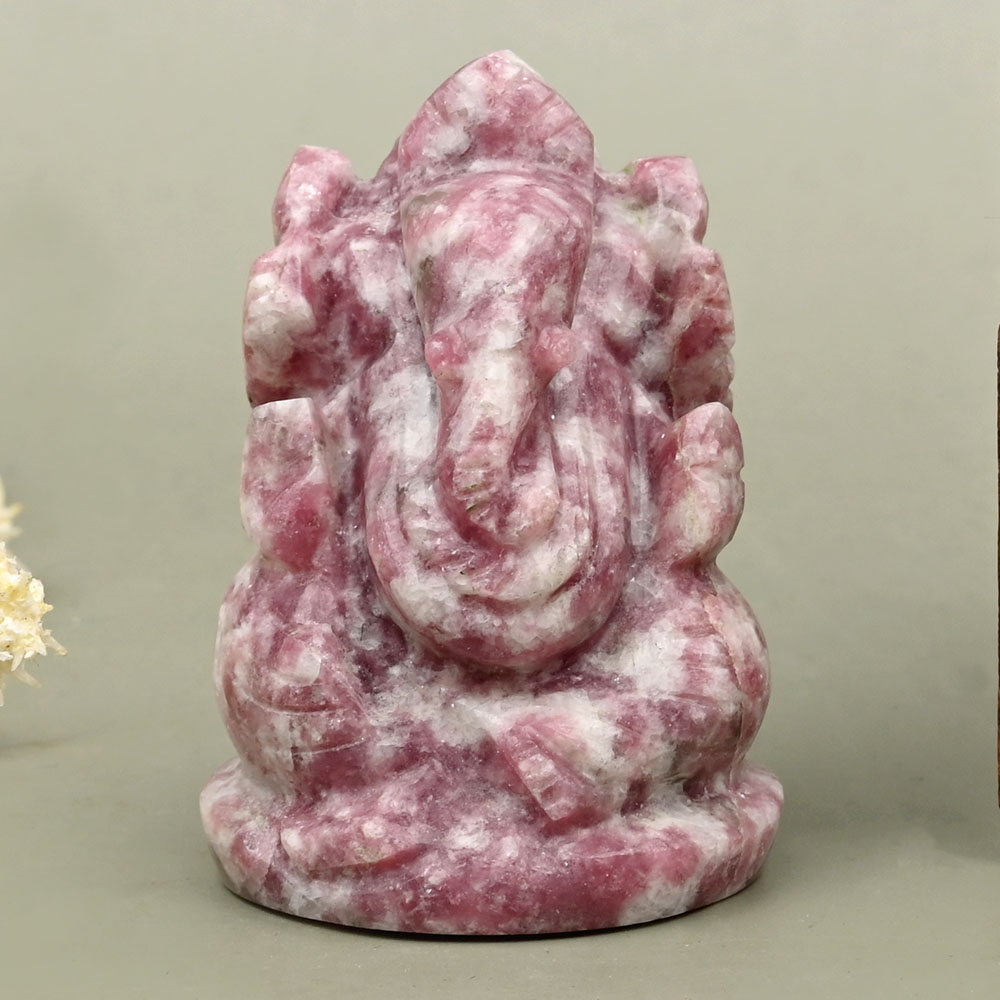 Lepidolite Ganesha Idol - 69 gms