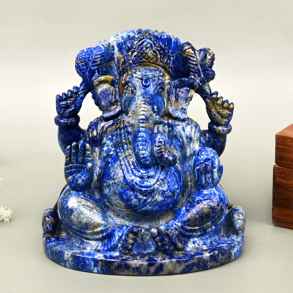 Lapis Lazuli Ganesh Idol - 1.158 kgs
