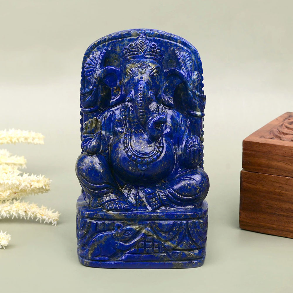 Lapis Lazuli Ganesh Idol - 704 gms