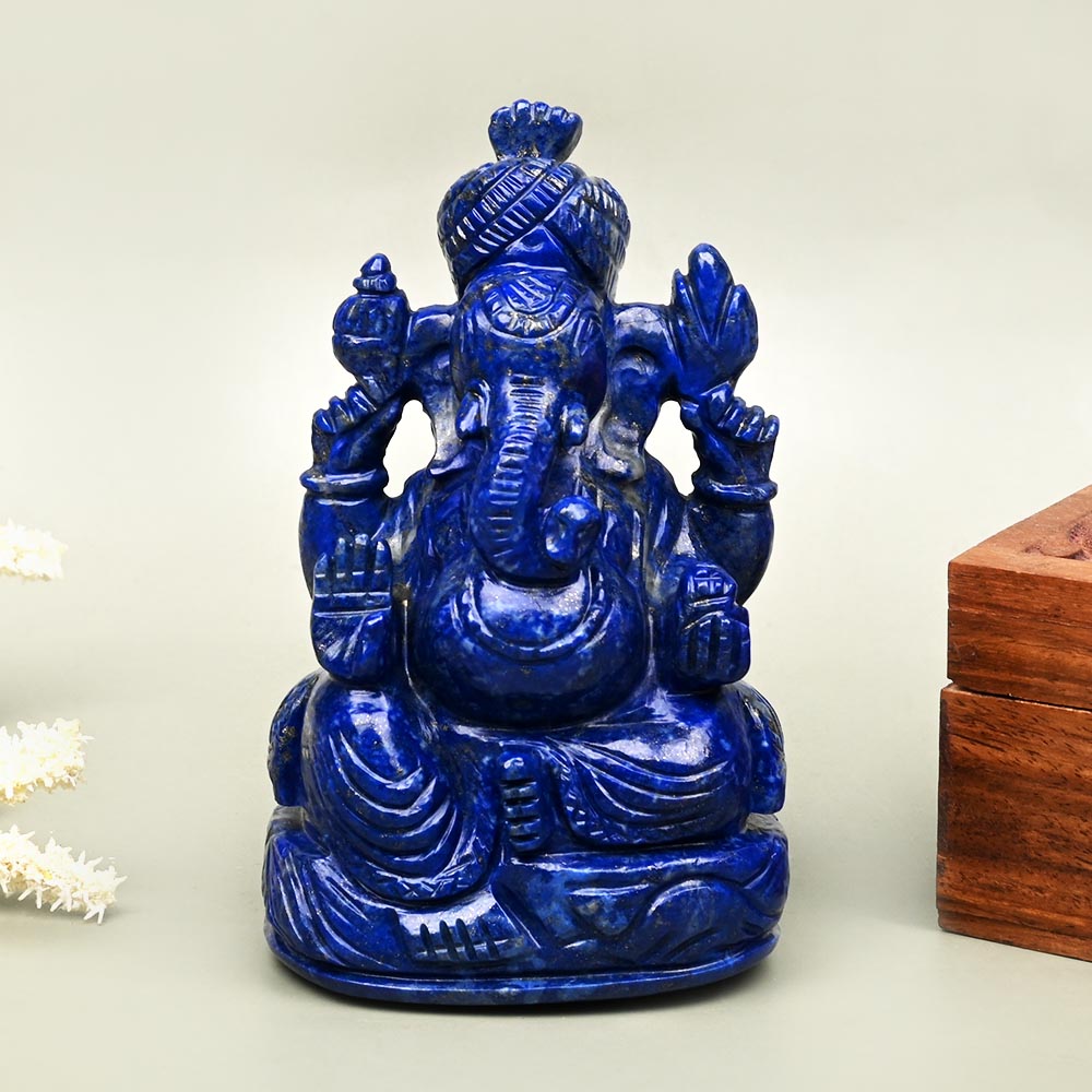 Lapis Lazuli Ganesh Idol - 568 gms