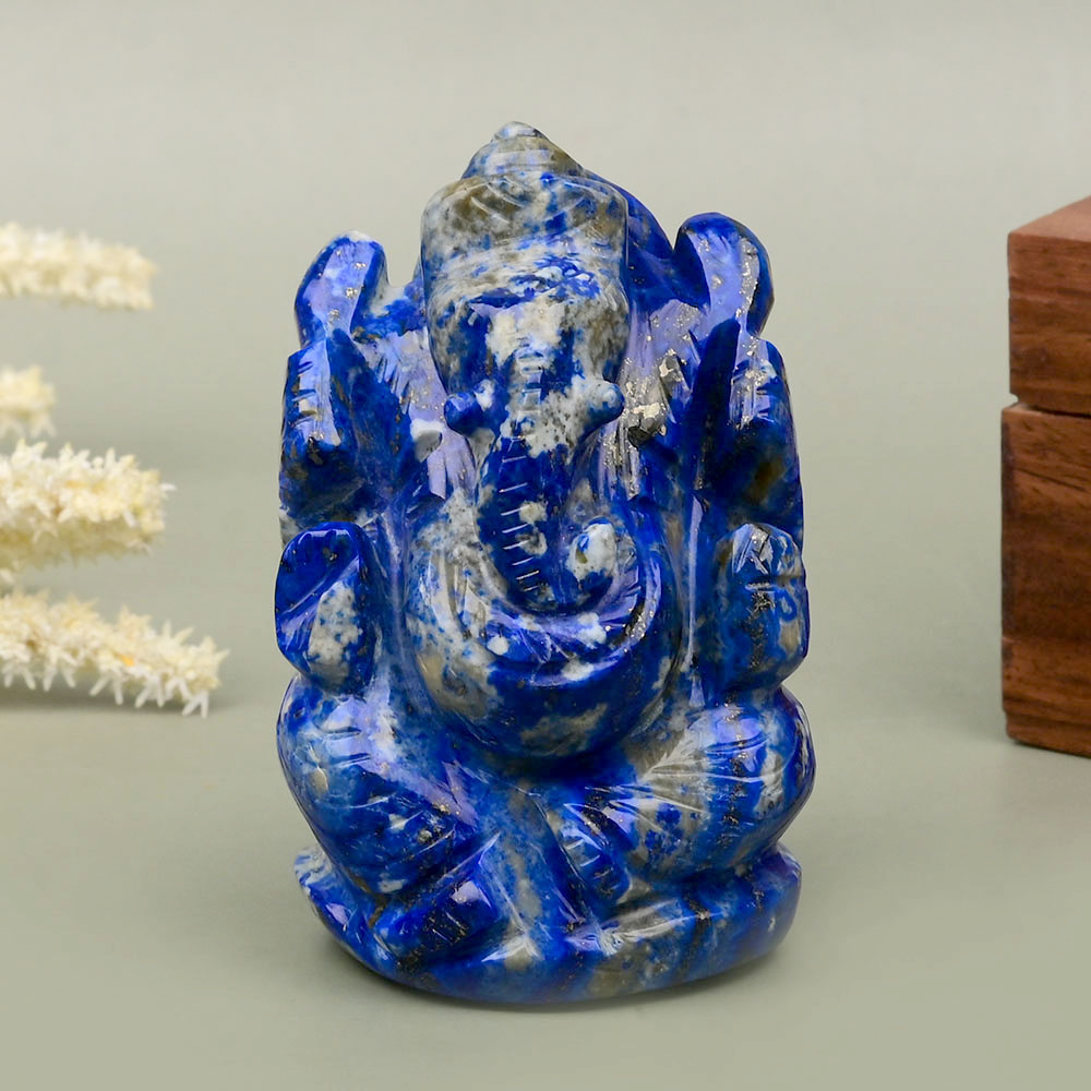 Lapis Lazuli Ganesh Idol - 191 gms