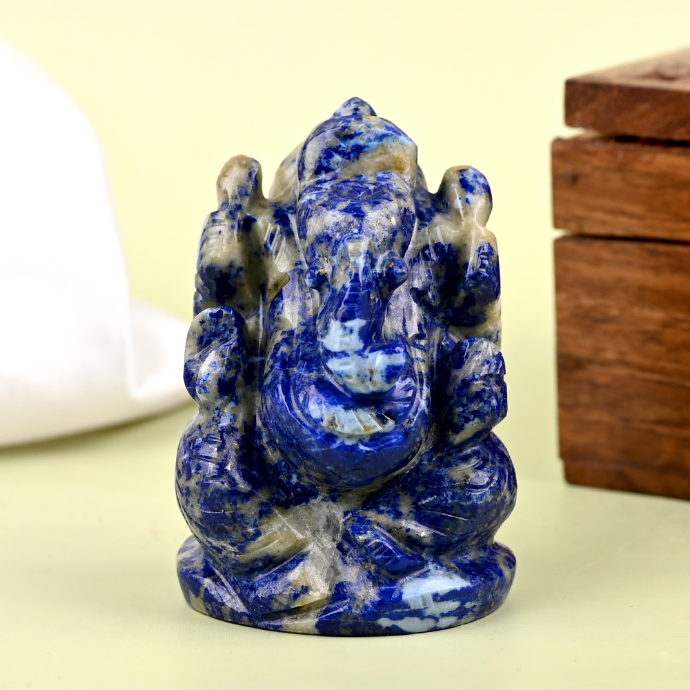 Lapis Lazuli Ganesh Idol - 124 gms
