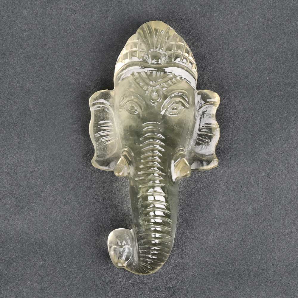 Buy Lemon Topaz Right Trunk Ganesha Face - 116.85 Carat from Rudra Centre (Rudraksha Ratna) at reasonable prices.