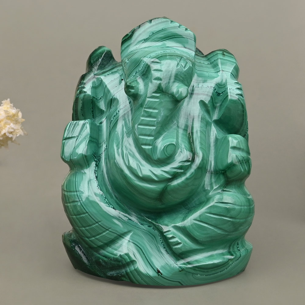 Malachite Ganesh Idol - 76 gms