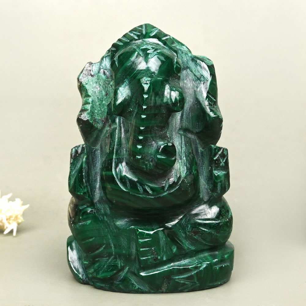 Malachite Ganesh Idol - 80 gms