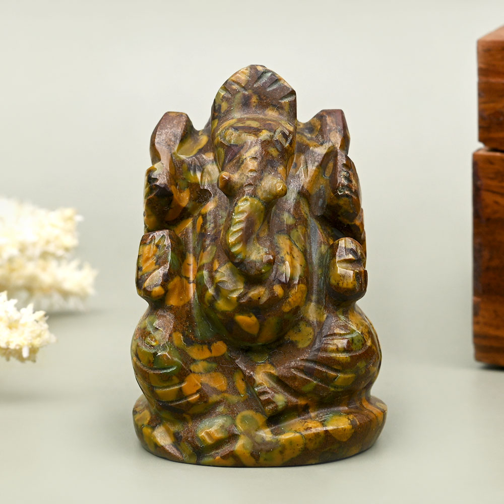 Malachite Ganesh Idol - 84 gms