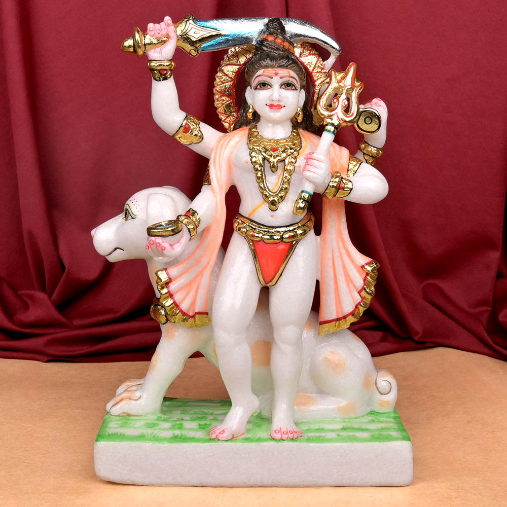 Buy Kaal Bhairava Makrana Marble Idol from Rudra Centre (Rudraksha Ratna) at reasonable prices.