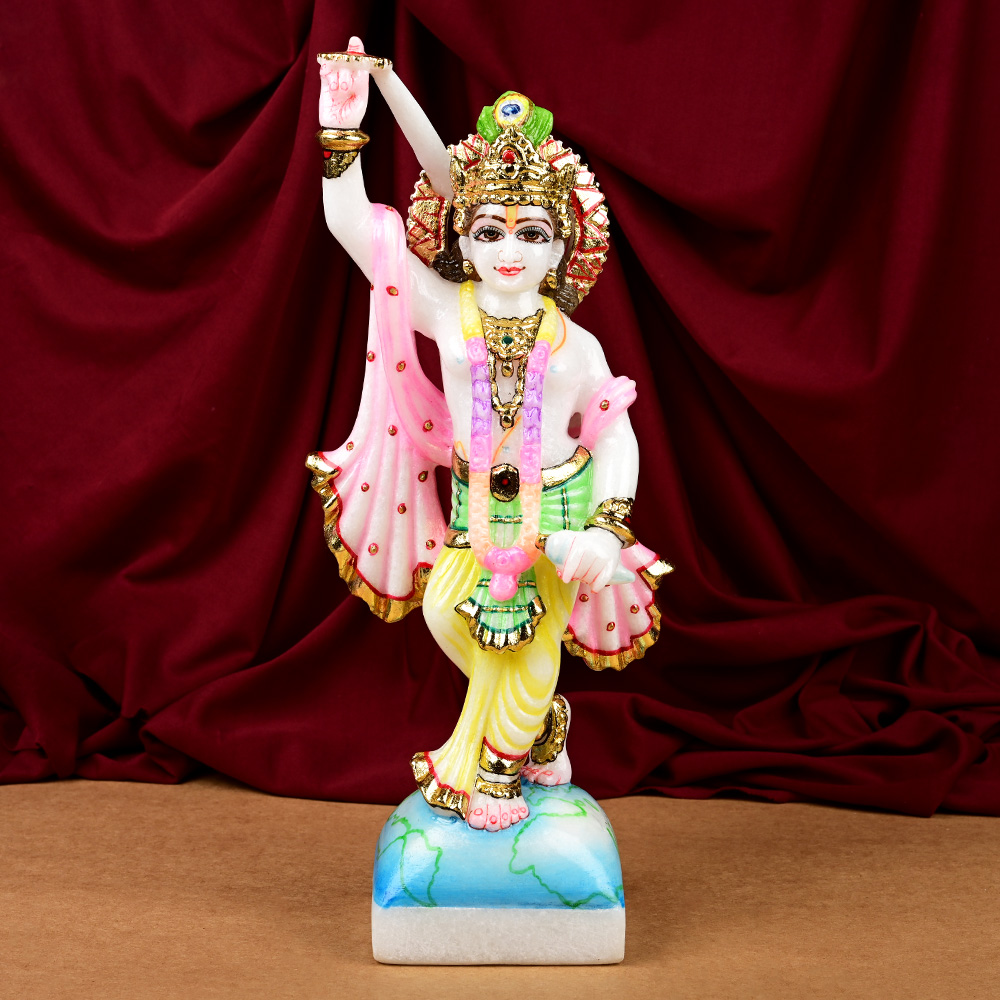 Sudarshan Vishnu Bhagwan Makrana Marble Idol