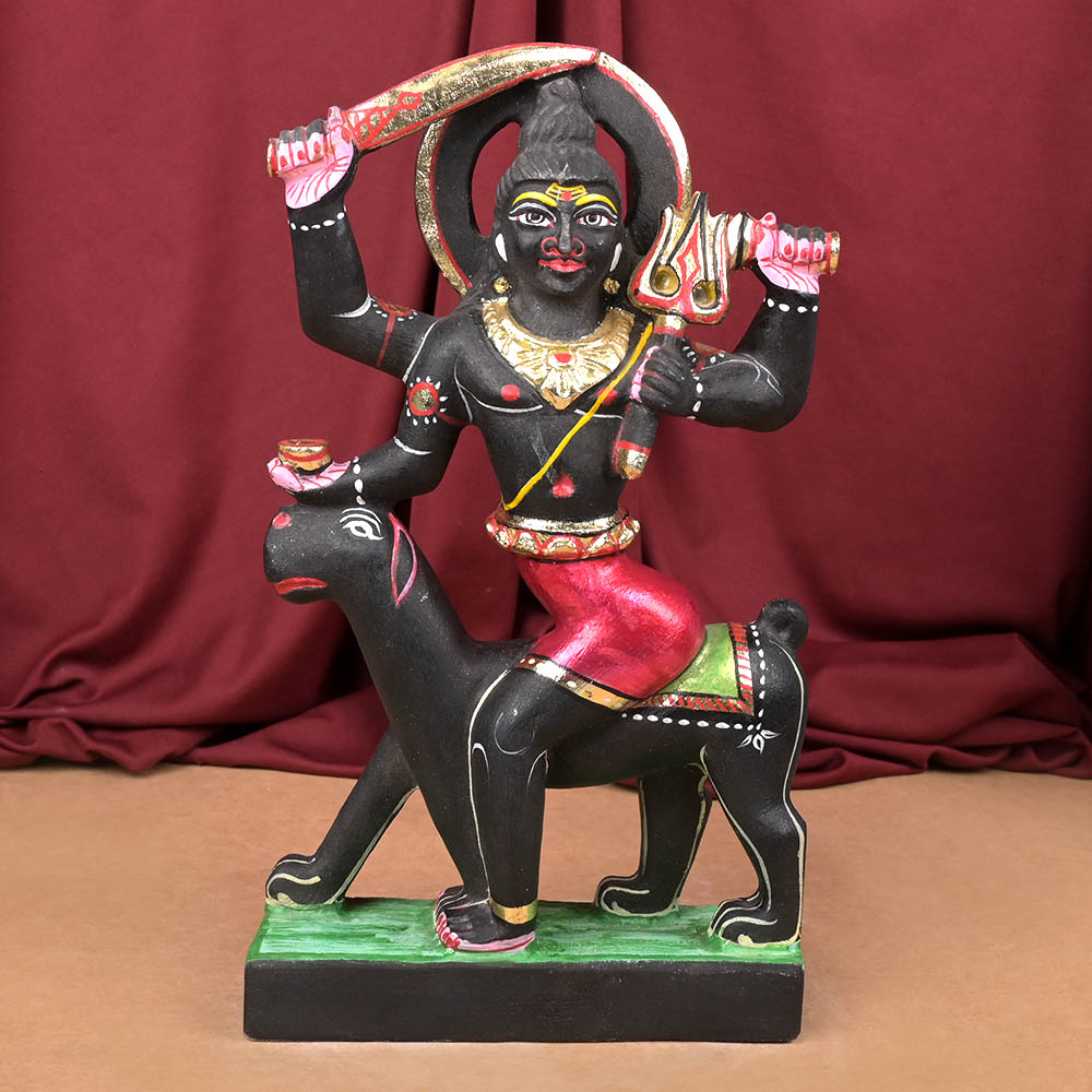 Buy Kaal Bhairav Makrana Black Marble Idol from Rudra Centre (Rudraksha Ratna) at reasonable prices.