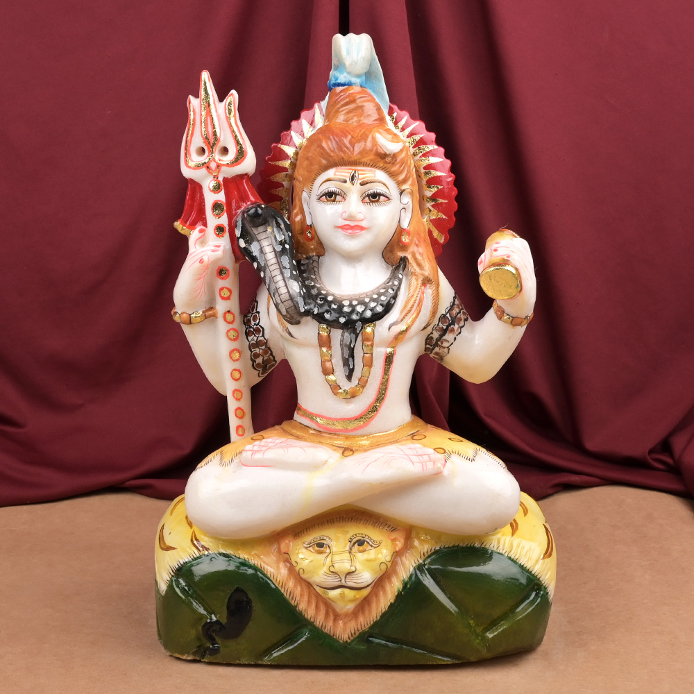 Buy Bhagwan Shiva Makrana Marble Idol from Rudra Centre (Rudraksha Ratna) at reasonable prices.