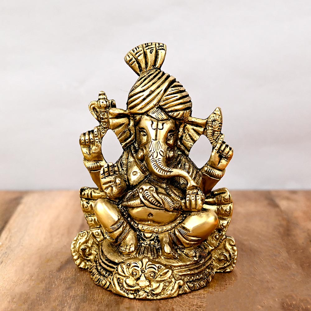 Shiva on Nandi Brass Idol