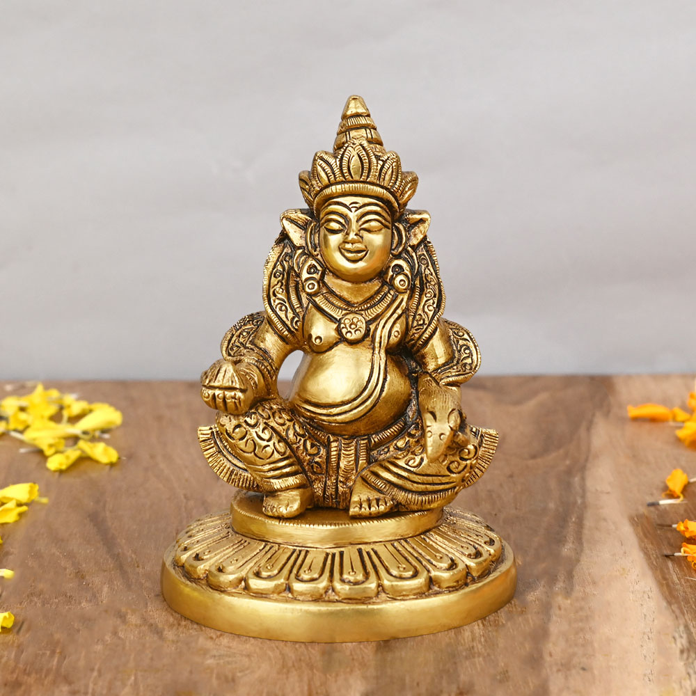 Dhanpati Kuber Brass Idol