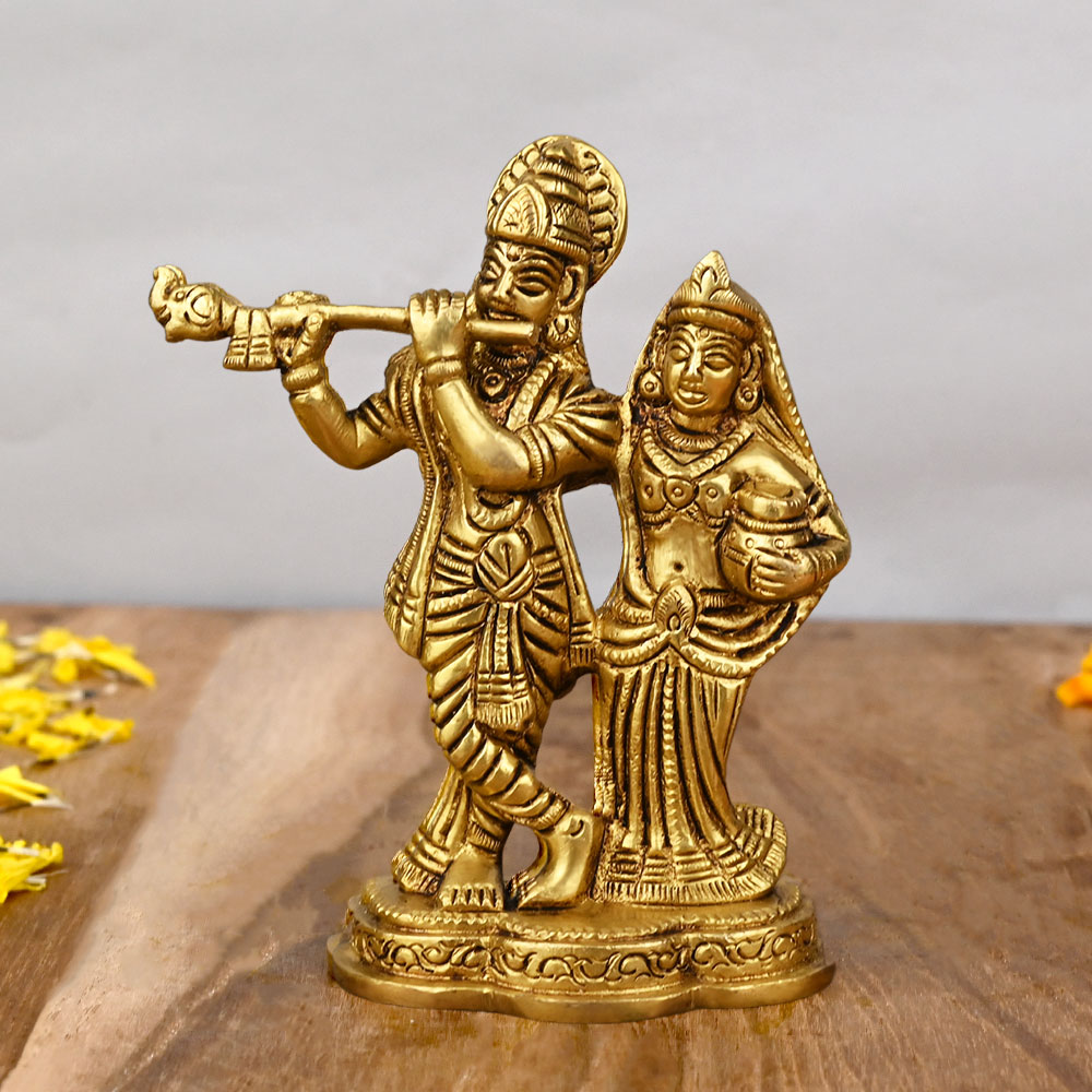 Radha Krishna Brass Idol