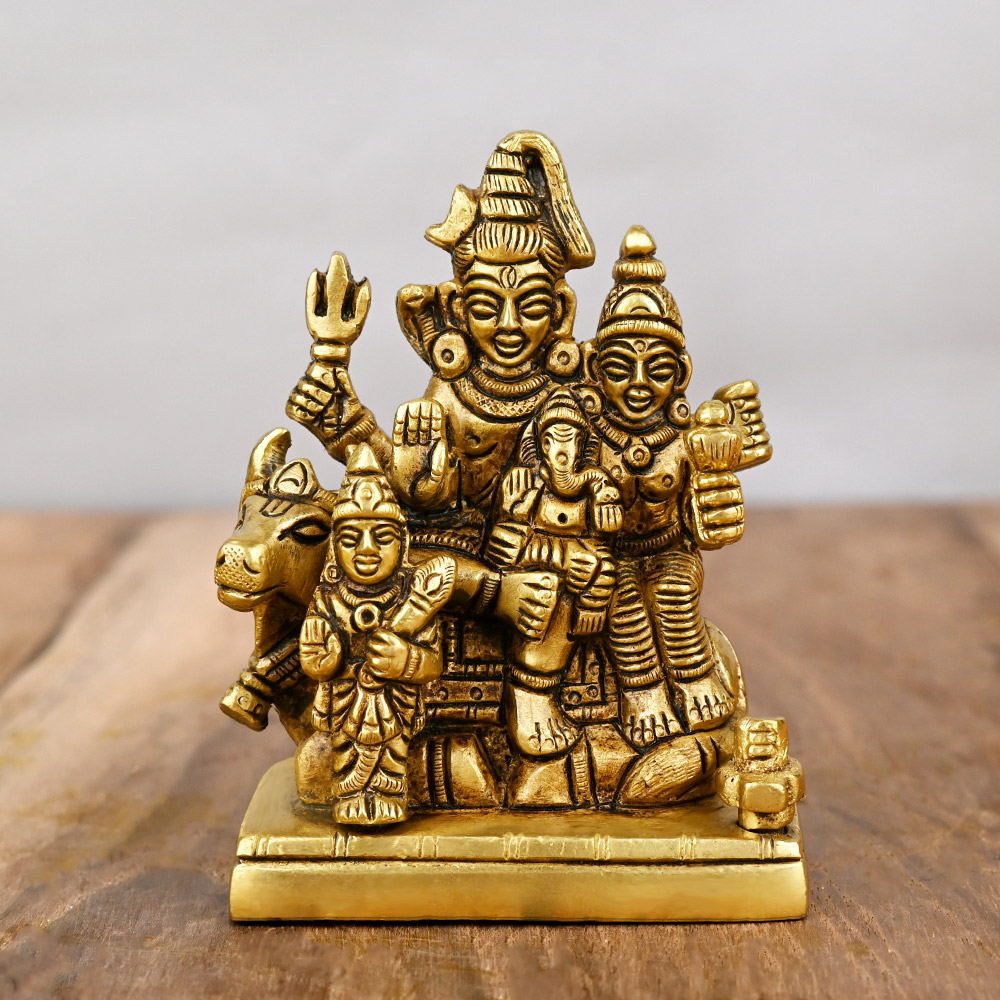 Shiva Parivar Brass Idol