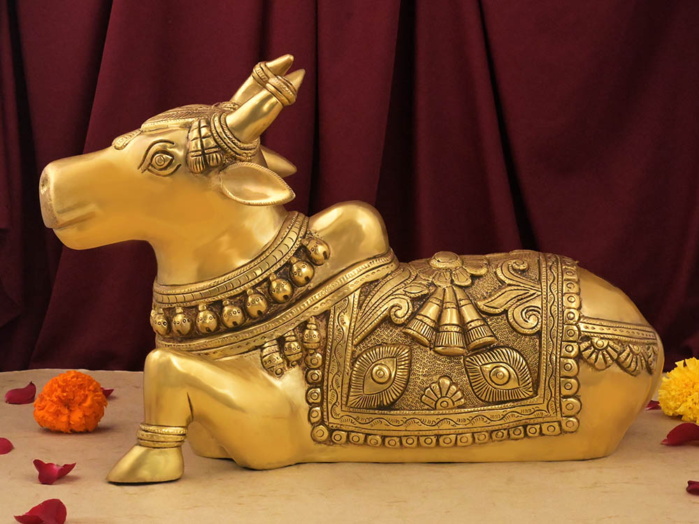 Shiv Nandi Bull Brass Idol
