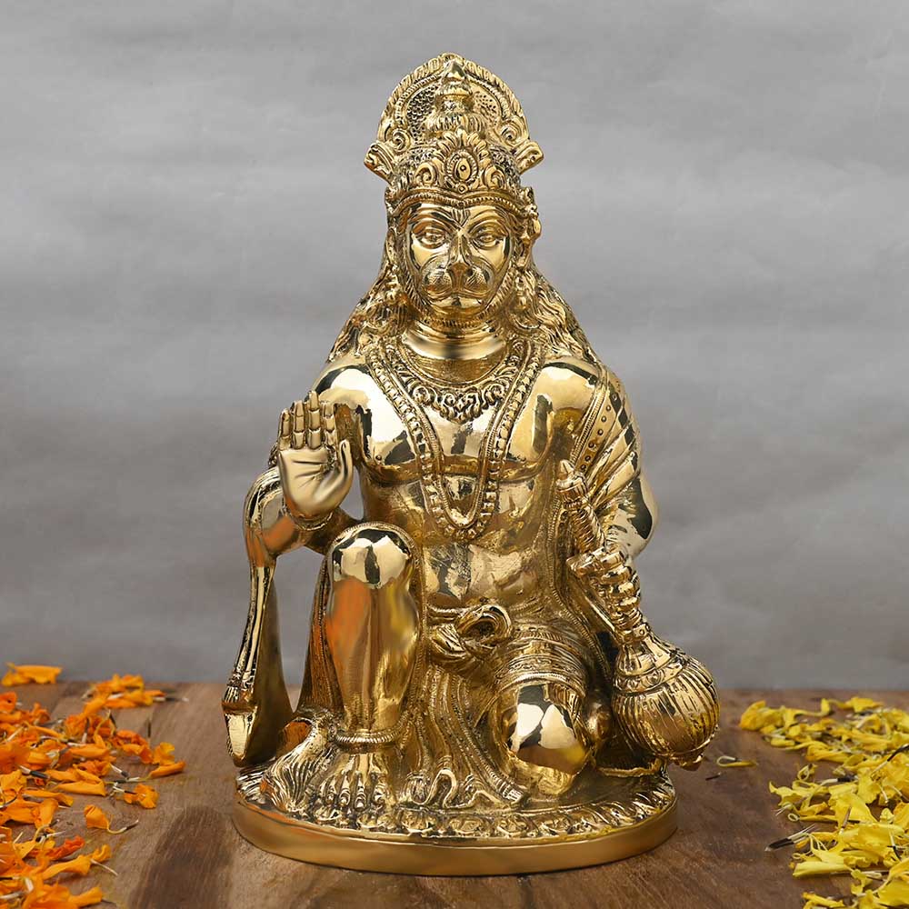 Brass Idol of Blessing Hanuman