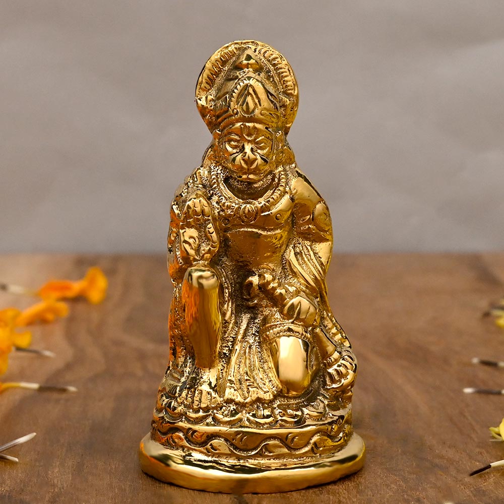 Blessing Hanuman Brass Murti